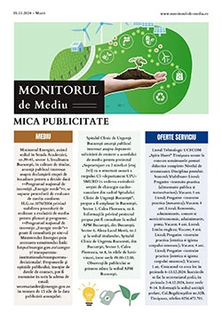 anunț mediu ziarul Monitorul de Mediu